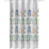 Compra CORTINA BAÑO ESTAMPADO CASITAS 180 X 200 CM POLIESTER ATENAS 292.180X200 al mejor precio
