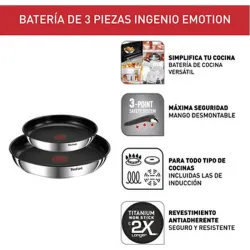 Compra SARTEN INDUCCION DESMONTABLE INGENIO EMOTION SET 2U 22-26 CM CON MANGO TEFAL L8973S45 al mejor precio