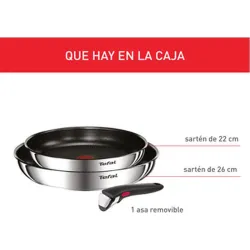 Compra SARTEN INDUCCION DESMONTABLE INGENIO EMOTION SET 2U 22-26 CM CON MANGO TEFAL L8973S45 al mejor precio