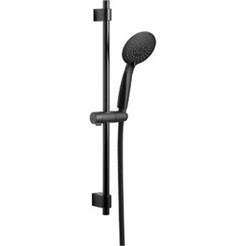 Compra SET BARRA DUCHA YOUNG LINE ACERO INOX NEGRO MATE 66 CM WENKO 25451100 al mejor precio