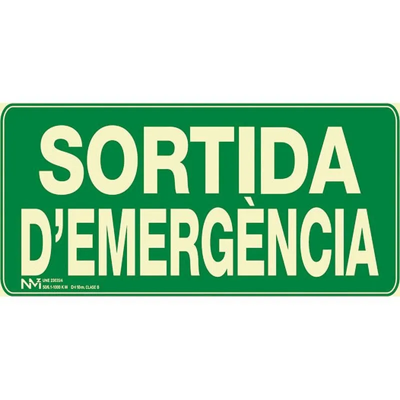 Compra SEÑAL SORTIDA EMERGENCIA PVC 0,7MM CLASE B VISION 10M NORMALUZ B11106-C al mejor precio
