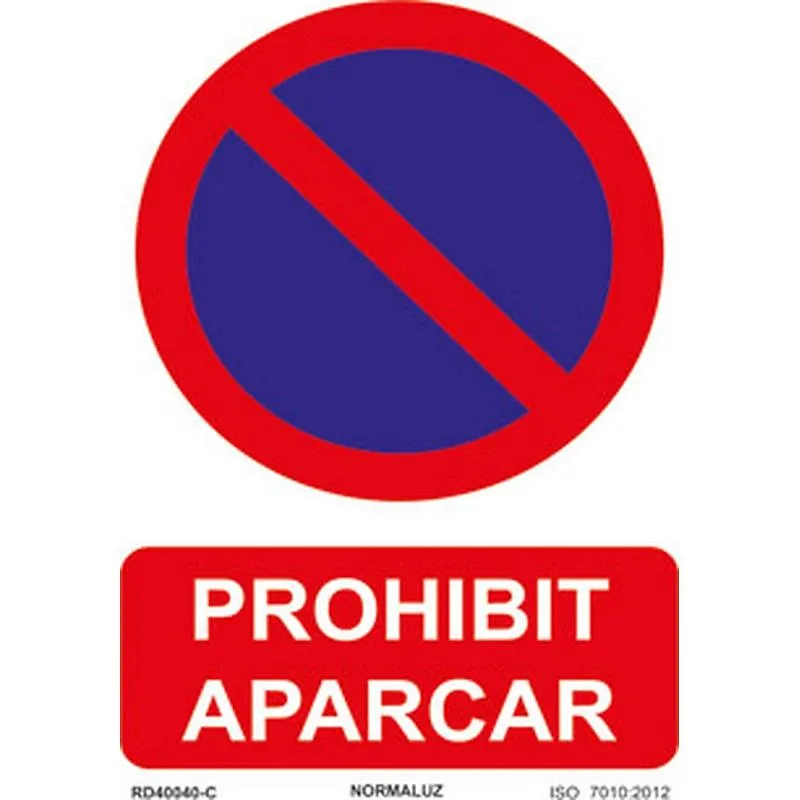 Compra SEÑAL PROHIBIT APARCAR PVC 0,7MM CLASE B VISION 10M NORMALUZ RD40040-C al mejor precio