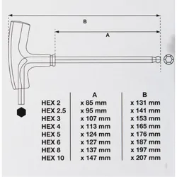 Compra LLAVE ALLEN MANGO EN "T" PUNTA LARGA CON BOLA 6 MM, 127 MM, 2 PUNTAS IRONSIDE 102475 al mejor precio
