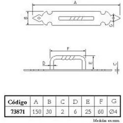 Compra TIRADOR SALOMONICO NEGRO PLACA 150X30MM IMEX EL ZORRO 73871 al mejor precio