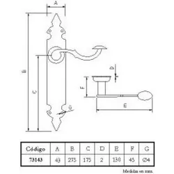 Compra MANILLA ESPECIAL NEGRO PLACA 275X43MM IMEX EL ZORRO 73143 al mejor precio