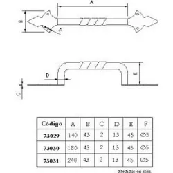 Compra TIRADOR SALOMONICO NEGRO 240MM IMEX EL ZORRO 73031 al mejor precio
