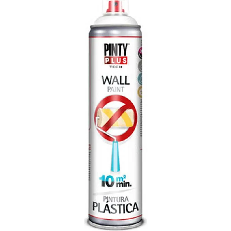 Compra PINTURA PLASTICA SPRAY WALL PAINT MATE 600 ML BLANCO PINTYPLUS 675 al mejor precio