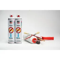Compra PINTURA PLASTICA SPRAY WALL PAINT MATE 600 ML BLANCO PINTYPLUS 675 al mejor precio
