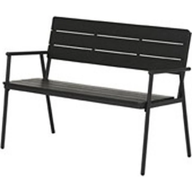 Compra BANCO JARDIN METALICO POLYWOOD NEGRO 116 X 85 X 58 CM IMPORT 100694 al mejor precio