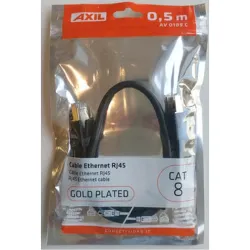 Compra CABLE ETHERNET RJ45 CAT-8 0,5 M NEGRO AXIL AV0189C al mejor precio
