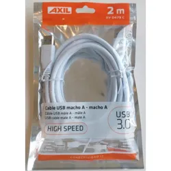 Compra CABLE USB A/ USB A MACHO/MACHO 2M BLANCO AXIL AV0479C al mejor precio