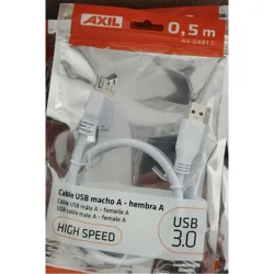 Compra CABLE USB A/ USB A MACHO/HEMBRA 0,5M BLANCO AXIL AV0481C al mejor precio