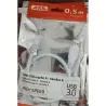 Compra CABLE USB A/ USB A MACHO/HEMBRA 0,5M BLANCO AXIL AV0481C al mejor precio