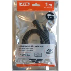 Compra CABLE CONEXION HDMI PLANO CONECTORES ACODADOS 1M AXIL AV0742C al mejor precio