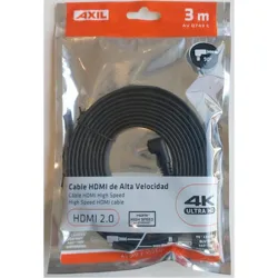 Compra CABLE CONEXION HDMI PLANO CONECTORES ACODADOS 3M AXIL AV0743C al mejor precio