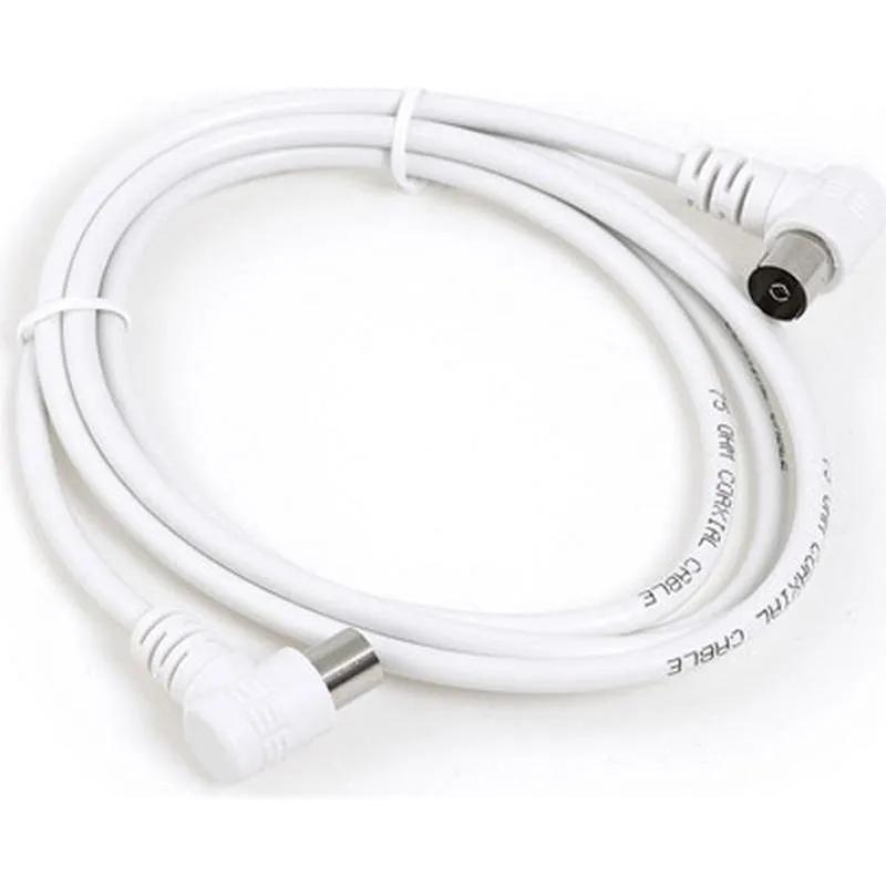 Compra CABLE ANTENA CONECTORES ACODADOS 1,5M BLANCO AXIL MP0701C al mejor precio