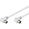 Compra CABLE ANTENA CONECTORES ACODADOS 1,5M BLANCO AXIL MP0701C al mejor precio