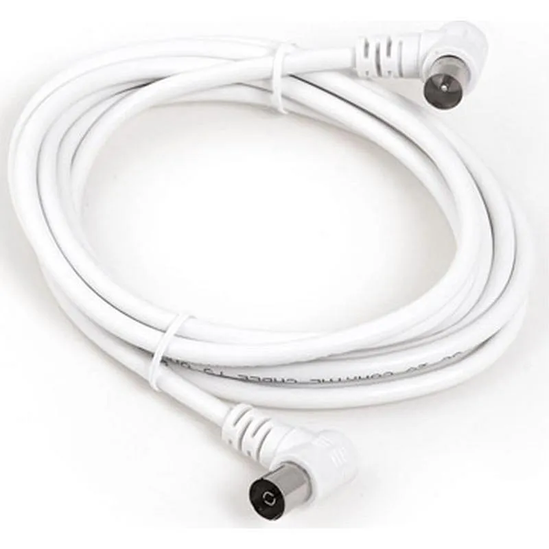 Compra CABLE ANTENA CONECTORES ACODADOS 2,5M BLANCO AXIL MP0703C al mejor precio