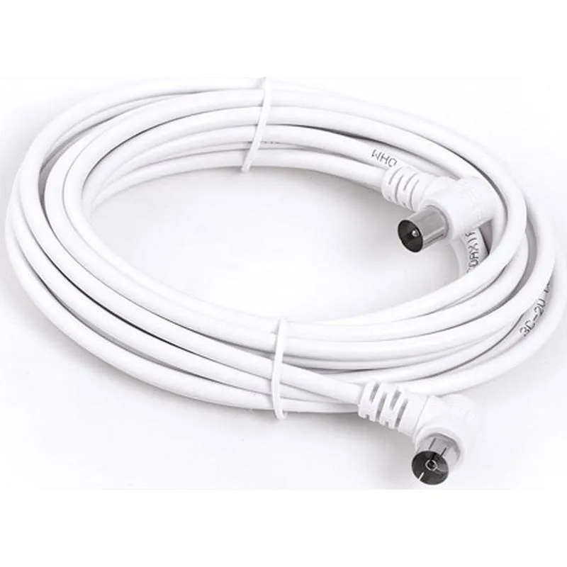 Compra CABLE ANTENA CONECTORES ACODADOS 5M BLANCO AXIL MP0705C al mejor precio