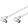 Compra CABLE ANTENA CONECTORES ACODADOS 5M BLANCO AXIL MP0705C al mejor precio