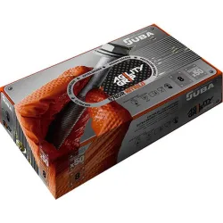 Compra GUANTE DESECHABLE NITRILO AGILITY GRIP NARANJA 50 UDS TALLA 9 JUBA 578OR/9 al mejor precio