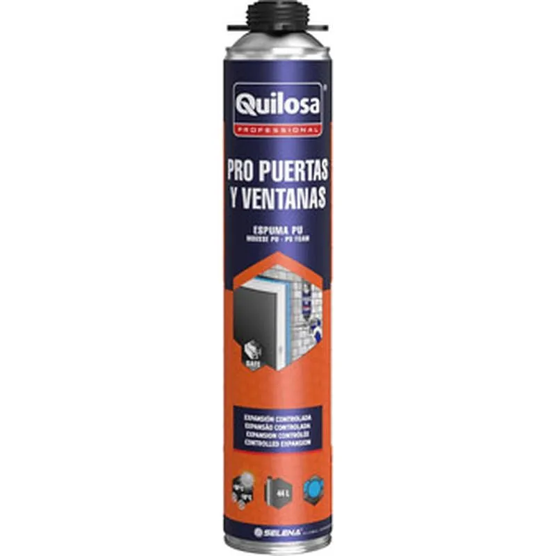 Compra ESPUMA POLIURETANO PRO PUERTAS Y VENTANAS PISTOLA 750 ML QUILOSA 10051333 al mejor precio