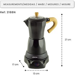 CAFETERA ELECTRICA ITALIANA 6 TAZAS 480 W JOCCA 2188N
