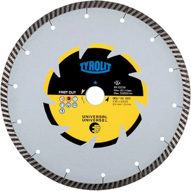 Compra DISCO DIAMANTE GENERAL OBRA ECO BASIC TURBOC3R 125X2X22,23MM TYROLIT 609300 al mejor precio