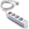 Compra BASE MULTIPLE CON INTERRUPTOR BLANCA 3 TOMAS+2USB 1,5MT FAMATEL 9/713 al mejor precio