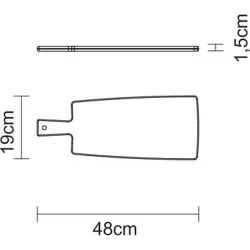 Compra TABLA CORTAR Y SERVIR KITCHEN FSC 48 X 19 X 1,5 CM TRAMONTINA 13279351 al mejor precio