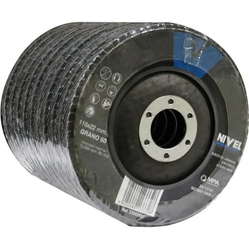 Compra DISCO LAMINAS ZIRCONIO diametro115X1X22,23MM GRANO 60 NIVEL 11560I al mejor precio