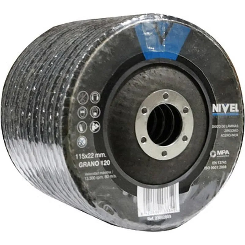 Compra DISCO LAMINAS ZIRCONIO diametro115X1X22,23MM GRANO 120 NIVEL 115120I al mejor precio