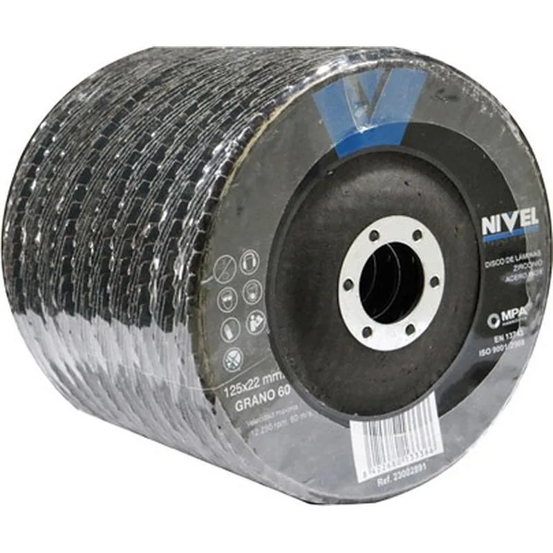 Compra DISCO LAMINAS ZIRCONIO diametro125X1X22,3MM GRANO 60 NIVEL 12560I al mejor precio