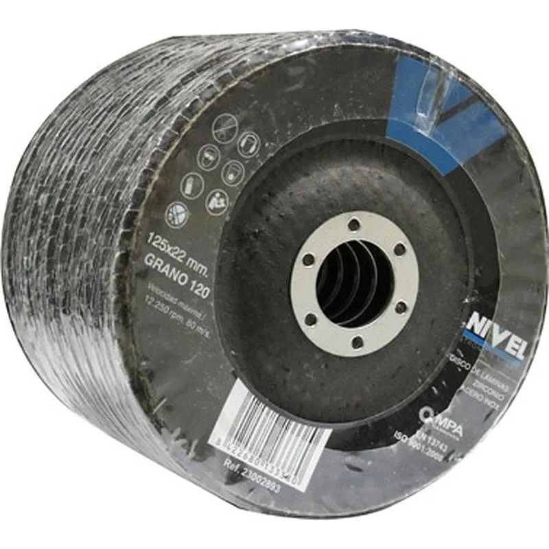 Compra DISCO LAMINAS ZIRCONIO diametro125X1X22,3MM GRANO 120 NIVEL 125120I al mejor precio