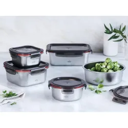 Compra CONTENEDOR ALIMENTOS RECTANGULAR ECOINOX 800ML 18 X 13,5 X 7CM LACOR 64610 al mejor precio