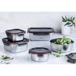 Compra CONTENEDOR ALIMENTOS CUADRADO ECOINOX 640ML - 14 X 14 X 7,5CM LACOR 64613 al mejor precio