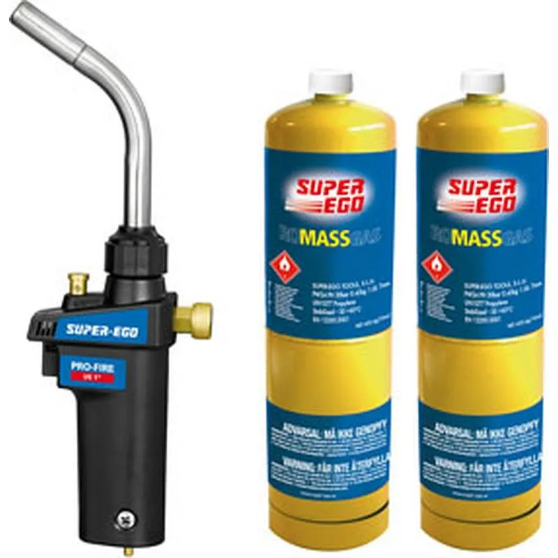 Compra SOPLETE A CARTUCHO PRO-FIRE KIT +2 CARTUCHOS GAS MAPP SUPER- EGO 1500002772 al mejor precio