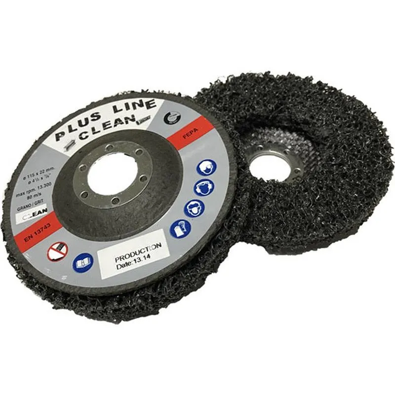 Compra DISCO PLUS LINE CLEAN FIBRA 115MM NEGRO DISAFLEX 26642 al mejor precio