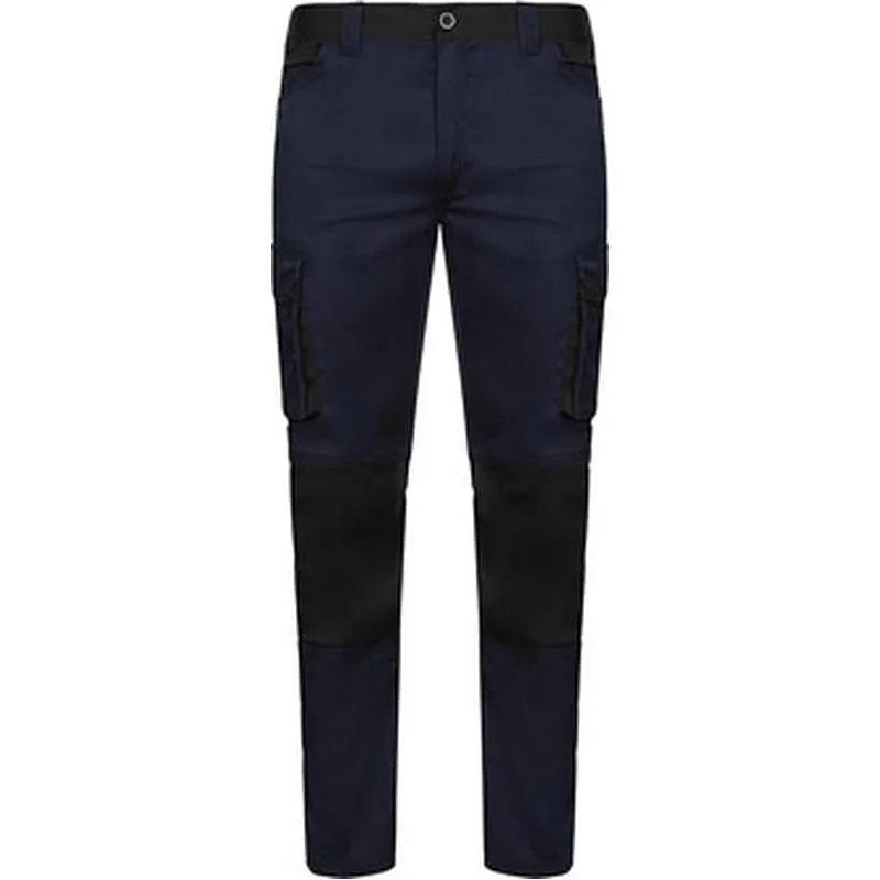 Compra PANTALON STRETCH 240 GR SOLID MATCH NAVY / NEGRO TALLA 48 VELILLA 103031S_61/00_48 al mejor precio