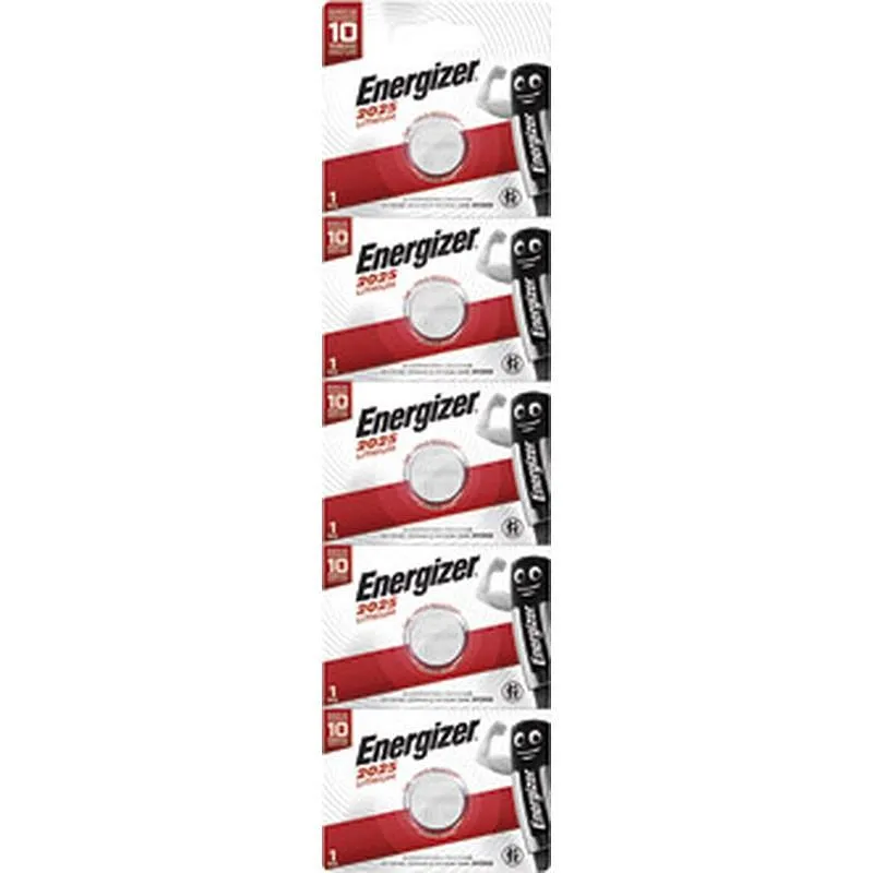 Compra PILA BOTON LITIO MAX CR2025 3V 5 UNIDADES ENERGIZER E302699700 al mejor precio