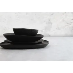 Compra PLATO PORCELANA NEGRO FOSIL LLANO - 26 CM BIDASOA 5426544 al mejor precio