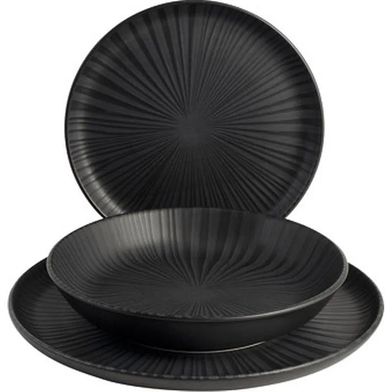 Compra VAJILLA 18 PZAS STONEWARE VENERE NEGRA 1540000 al mejor precio