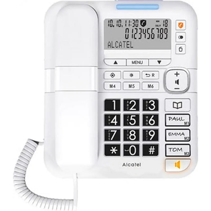 Compra TELEFONO CON CABLE TECLAS GRANDES CON DISPLAY BLANCO ALCATEL ATL1424294 al mejor precio