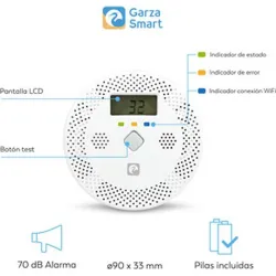 Compra DETECTOR CO SMART WIFI APP GARZA SMART COMPATIBLE TUYA GARZA 401348C al mejor precio