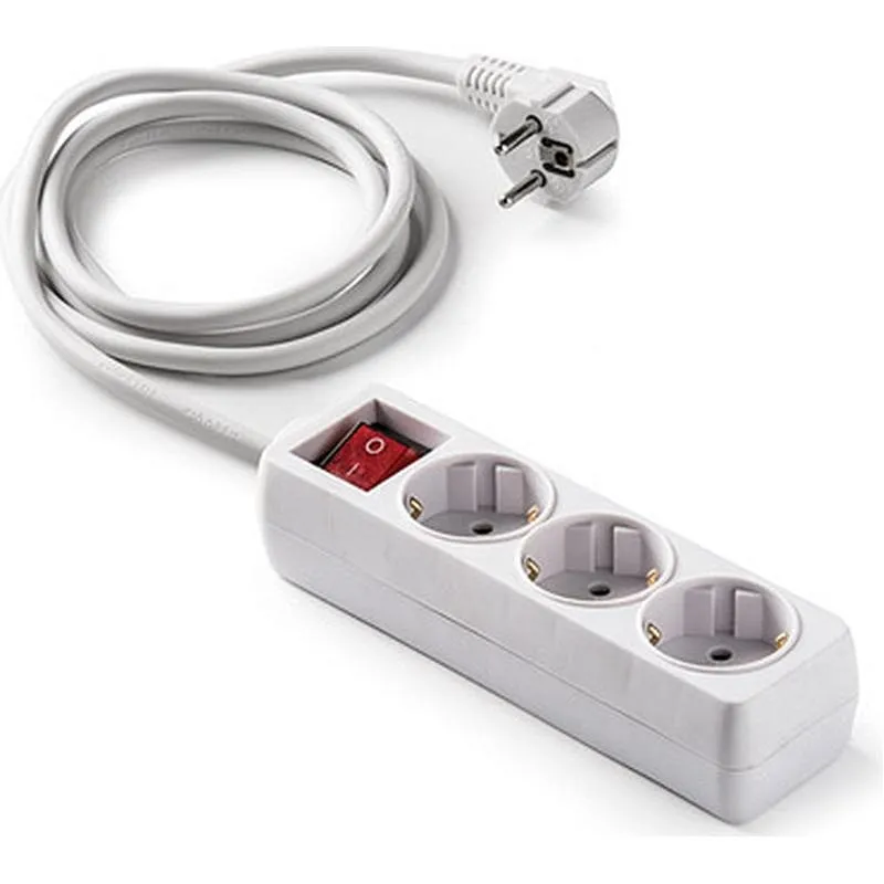 Compra BASE MULTIPLE CON INTERRUPTOR BLANCO 3 TOMAS 5MT FAMATEL 9/903 al mejor precio