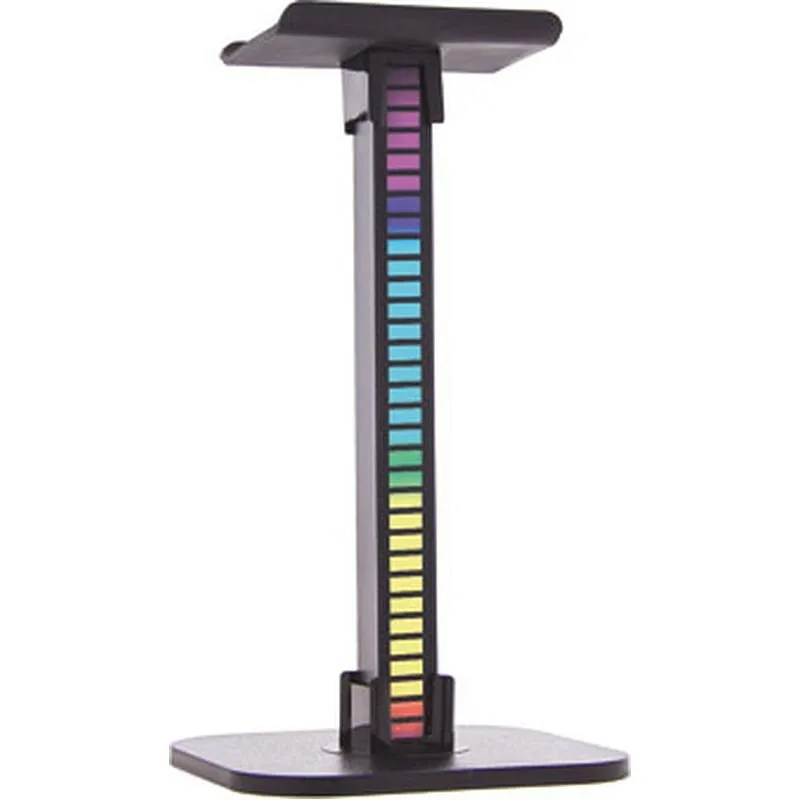 Compra SOPORTE PARA AURICULARES CON BARRA DE LUZ LED RGB DIGITAL RECARGABLE USB MUSIC SYNC DISPLAY 12 PCS XANLITE BISRVBM al mejor precio