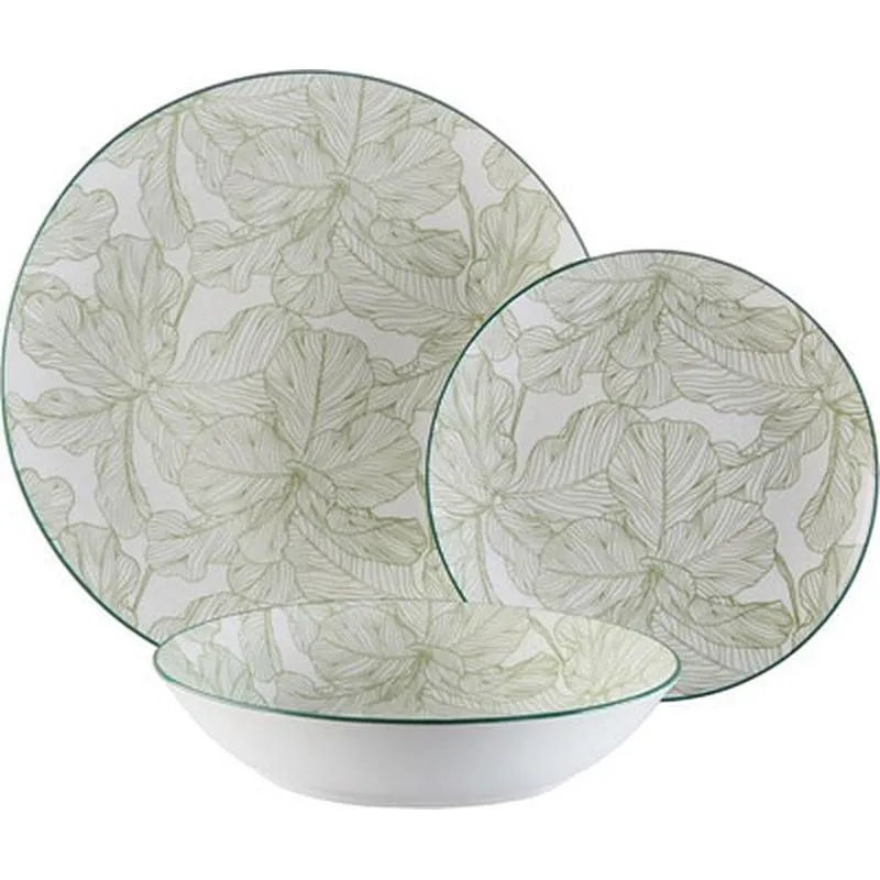 Compra VAJILLA PORCELANA 18 PZAS PALMGREEN VERSA 22120160 al mejor precio