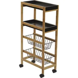 CARRO CON RUEDAS 2 CESTAS...