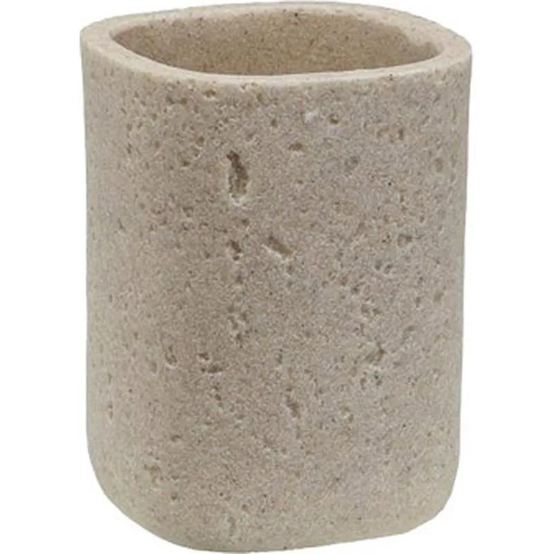 Compra VASO PORTACEPILLOS CORA 8 X 8 X 10,5 CM - BEIGE VERSA 18551173 al mejor precio