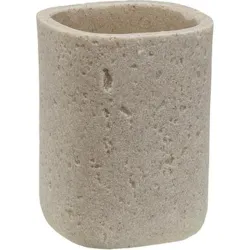 Compra VASO PORTACEPILLOS CORA 8 X 8 X 10,5 CM - BEIGE VERSA 18551173 al mejor precio